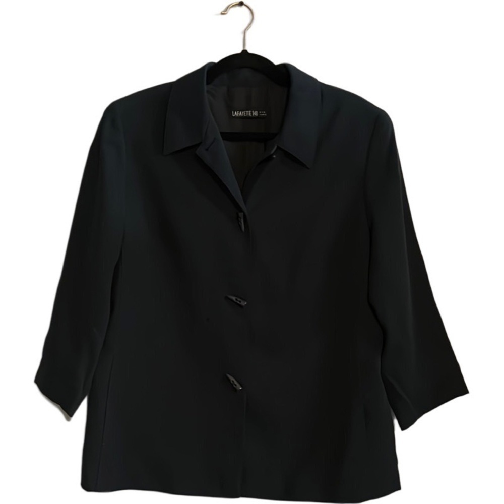 Lafayette 148 New York Navy Tailored Blazer
